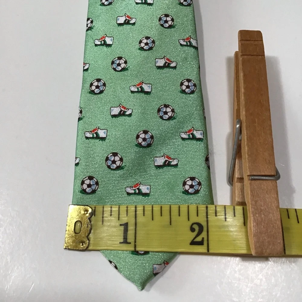 The Children's Place Tie Toddler Boys 24M-4T Green Soccer Necktie Pre-tied Adj.